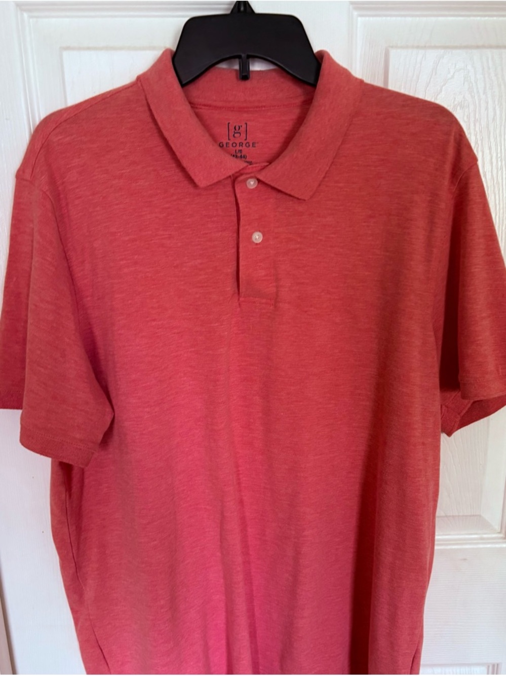 George Men's Heather Coral-Red Polo